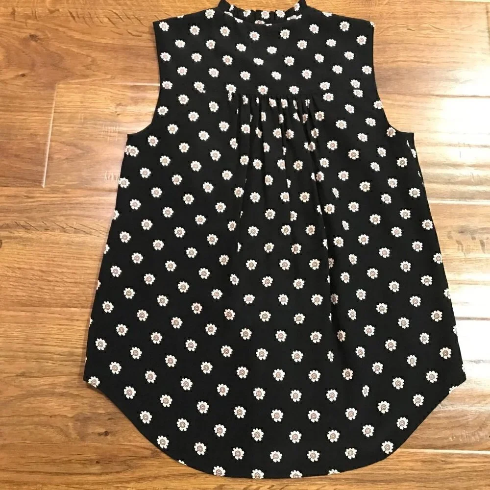 Kate Spade pleated floral shell